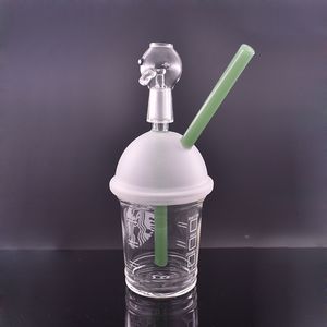 7.5INCH Glass Cup Vatten Bong Rör Hookah Koncentrat DAB Oljeplattformar Recycler Bubber Vattenrör med Dome Nail 14mm Glasoljebrännare Rör