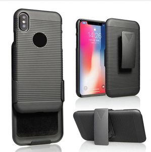 Robuste Hüllen Ganzkörperschutz Gürtelclip Holster Ständerabdeckung für iPhone 12 11 Pro Max XS X 7 8 6 6S Plus XR