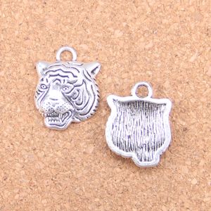 39pcs Antique Silver Bronze Plated angrily tiger head Charms Pendant DIY Necklace Bracelet Bangle Findings 23*17mm