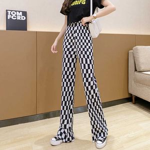 Alta cintura fina casual largura pant harajuku plus size sweatpants streetwear roupas para 210531