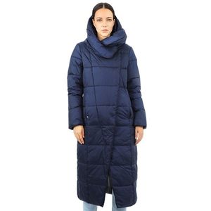 冬の女性のトレンド19-150 210923のためのフードキルティングコートの女性の長い暖かい綿の服が付いている女性のダウンジャケットパーカーアウトウェア