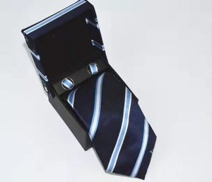 Herren-Krawatten, Einstecktuch, Geschenkbox-Set, Marke, Mann, modisch, mit Buchstaben, gestreift, schmale Krawatte, klassische Business-Casual-Krawatte in Grün für Herren