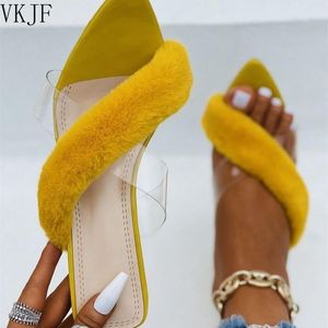Sandalen für Frauen 2021 PVC Gelee Kristall Offene Toed High Heels Transparente Seltsame Ferse Party Pumps