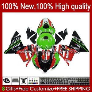 KawasakiのためのOEM Bodywork Ninja ZX 10 R 1000 CC ZX1000 2004 2005ボディ9NO.108 ZX-10R ZX1000CC 04-05 ZX1000C ZX 10R 05 05オートバイフェアリングキットグリーンレッドストック