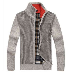 Homens de algodão de lã homens de algodão inverno outono homens homens cardigan marca overcoat suéter exército verde tamanho m-3xl 5 cor 0431 210518