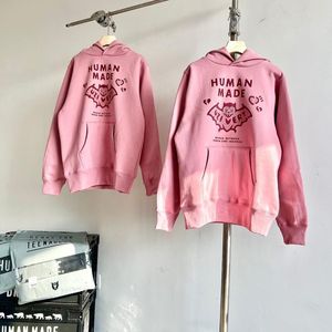 Herren Hoodies Sweatshirts Übergroßer Vintage Human Made Hoodie Männer Frauen 1:1 Qualität Schwerer Stoff Fledermausmuster Pullover