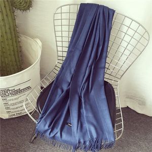 Scarves Winter Scarf For Women Solid Colors Cashmere Shawls And Wraps Warm Pashmina Poncho Coat Scarfs Female Neck Ladies