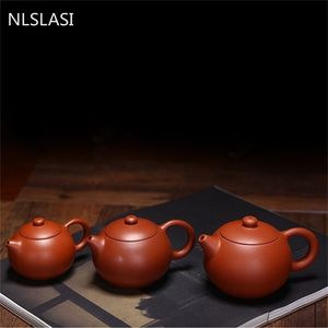 NLSLASI yixing tea pot purple clay Xi Shi teapot Dahongpao kettle Handmade Tea set Chinese ceremony supplies 210724