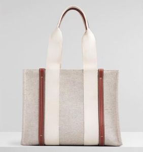 Borsa a tracolla con stampa a lettera a righe Borse per la spesa di grande capacità Borsa a mano casual giapponese femminile in tela