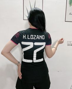Mexican Women toptan satış-Meksika Mor Futbol Forması Kadınlar Chilharito Meksika Lady Futbol Gömlek H lozano Kız Futbol Üniforması