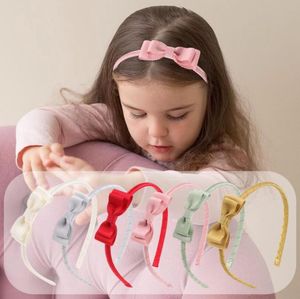 2pcs Set Good Quality cm Ribbon Grosgrain Bows Hairbands Kids Teens Toddlers Cloth Wrapped Head Hoop Girls Hair Accessories