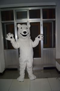 Profissional Branco Polar Urso Mascote Costume Halloween Christmas Fantasia Vestido Dos Desenhos Animados Personagem Personagem Terno Carnaval Unisex Adultos Outfit