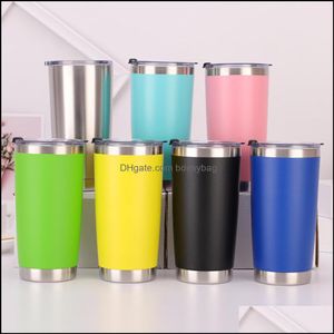 Wholesale simple modern thermos for sale - Group buy Tes Kitchen Storage Organization Housekee Home Garden Water Bottles Modern And Simple Pure Color Outdoor Stainless Steel Ice Tyr