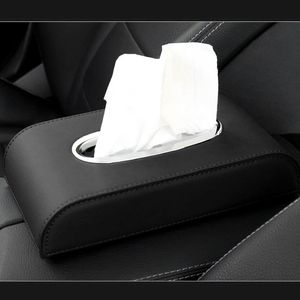 Car box täcker tillbehör inredning vävnad lådor hållare inuti papper pu läder block typ kvinna män svart