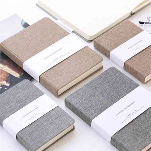 Blank and Grid Paper Notebook Linen Hard Cover 256 Pages Bullet 80 GSM Journal Planner Office School Supplies Stationery 210611