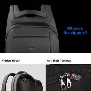 Tigernu Hidden Anti Theft Zipper 15,6 дюймов мужские школьные ноутбуки рюкзаки водяные репеллентные путешествия 20L мульти USB зарядное устройство мужское MOCHILA K726