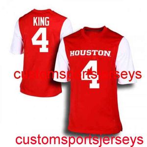 Genäht Herren Damen Jugend Houston Cougars #4 D'Eriq King Jersey Rot NCAA 20/21 Benutzerdefinierte beliebige Namensnummer XS-5XL 6XL