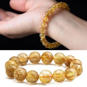 Cuentas, hebras joyas naturales amarillas citrinas piedra cuarzo perlas sueltas pulsera encantos yoga hombres y mujeres meditación amulet gemstone