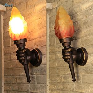 Lampa ścienna Nowość Vintage Pięść Pochwy Kształt Lampy do Bar KTV Cafe Jadalnia Light Loft Deco Kraj Creative Oświetlenie wewnętrzne