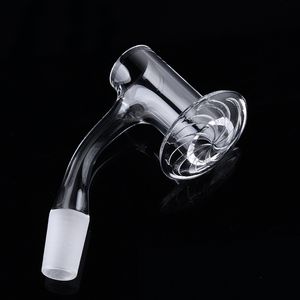 Solda totalmente sem costura 20mm de 2 mm de espessura liquidificador de quartzo spin banger prego acessórios de borda chanfrada para prevenir óleo salpico de água glass bongs fwqb03