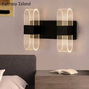 Modern LED väggljus inomhus vägg dekor lampor AC185-265V 8W Bedroom Wall Light Led Hallway Aisle Sconces Home Decoration 210724