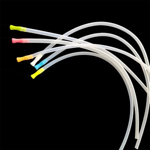 Silicone Straw 5mm*7mm Colorful Mouthpiece 40cm Water Smoking Pipes with Hookah Outside Diameter Clear Plastic Tube Accessories