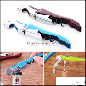 Other Kitchen, Dining Bar Home & Gardenstainless Steel Cork Screw Mtifunction Bottle Cap Double Hinge Waiters Corkscrew Wine Opener Lx8886 D