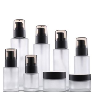 Wholesale Manufacturer Empty Refillable Glass Press Essential Oil Bottle 30g 50g 20ml 30ml 50ml 60ml 80ml 100ml Cream Packaging Container