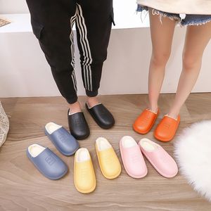 Inverno Chinelo Quente Mulheres Indoor À Prova D 'Água Não-Slip Home Chinelos de Pelúcia Não-Slips Senhoras Slipper Slipper Memory Foam Sapato de Casais