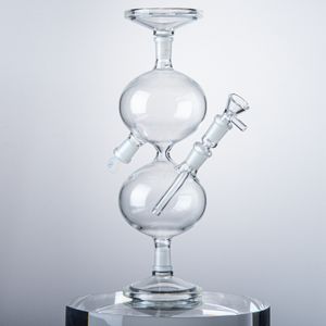 Hookahs Infinity Waterfall Bongs 8 Inch Recycler Glass Water Pipes Universal Gravity Vessel 14mm Joint With Diffused Downstem Oil Dab Rigs