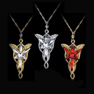 Wholesale 20pcs /lots Arwen Evenstar Necklace The Elves PrincFashion Crystal Beauty Pendant &Necklace For Women Gift X0707