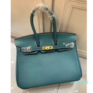 Designer Bags Platinum European and American 25cm Litchi Pattern Long Shoulder Strap Leather Oblique Cross Women's Bag