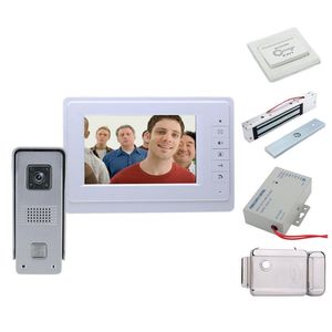 Home Security TFT LCD Wired Video Deur Telefoon Visueel Intercom Speakerphone System Electronic Sloten Set Telefoons