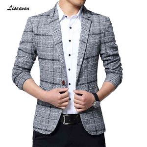 Liseaven Blazers Mężczyźni Kurtki Przyjazd Mężczyzna Blazers Plus Rozmiar 5xl Slim Fit Coat Menss Blazer Jacket Men 210819