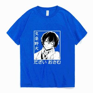 Herren T-Shirts Bungou Stray Dogs Print Anime T-Shirt Männer Frauen Straße Hip-Hop T-Shirt Sommer College Trend-Gathering Man Tees