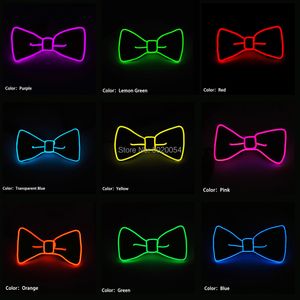 Kostüm Aksesuarları 10 Renkler İsteğe Bağlı El Işık Yukarı Kendinden Kravat Yay Ties Erkekler Parlayan Yay Bağları Festivali Cadılar Bayramı Işık Kravat Yeni