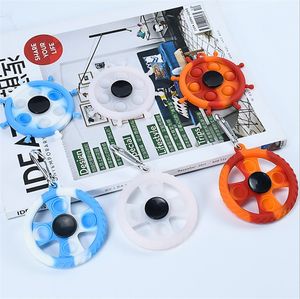 Steering wheel Rudder Finger bubble top Gyro Dimmer Toys Fidget Sensory Anti Stress Hand Spinner for Children Audlt Gift Toy