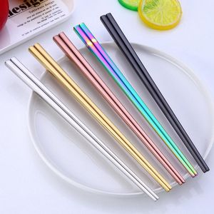 Chopsticks 304 stal nierdzewna stołowa przybór kuchni wielokrotnego użytku chińskie obiady antypoślizgowe pałeczki