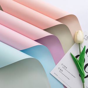 Bicolor Floral Wrapping Paper Double Color 58*58cm 20pcs/lot DIY Craft Flowers Present Packing Wedding Festive & Party Supplies