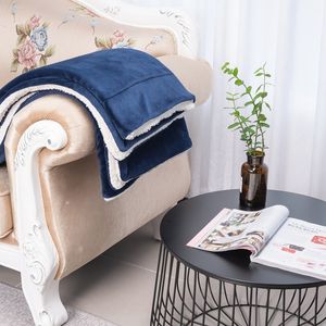 Blankets Sherpa Design Sublimation Blanks lamb wool blanket thickened double layer flannel blanket Textiles Polyester 130cm*160cm GGA4190