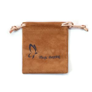 Sacchetti portaoggetti per gioielli con coulisse ornamento personalizzato Sacchetto per imballaggio regalo in flanella antipolvere Logo stampato Qualsiasi colore e dimensione