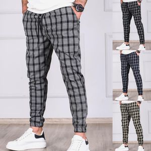 Streetwear plaid striped Elastic Waist trousers jogging pants Casual Jogger Sweatpants