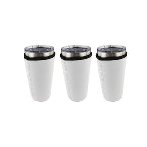 Bicchieri Maniglia Sublimazione Spazi Vuoti Riutilizzabili 30oz 20oz Manicotto per tazza di caffè ghiacciato Maniche isolate in neoprene Tazze Borse di copertura MMA148