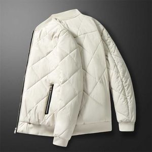 Winter Jacket Men Parkas Thicken Warm Coat Mens Stand Collar Jackets Solid Color Parka Coat Male Fashion Streetwear Overcoat 4XL 211104