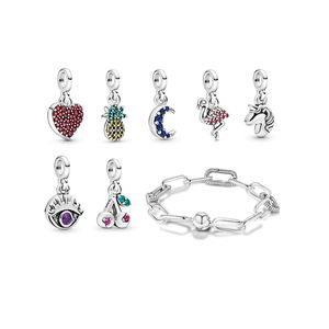 Neue 925 Sterling Silber My Love Seestern Flamingo Anhänger Charme Fit Pandora Me Armband DIY Bead Schmuck Für Frauen