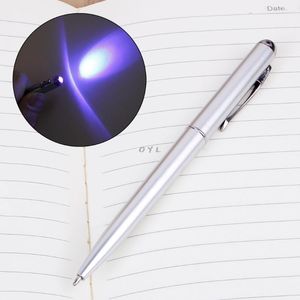 Magische Gegenstände großhandel-Kugelschreiber Kreative Magische LED UV Lichtstift mit unsichtbarer Tinten geheime Neuheit Artikel für Geschenke Schulbürobedarf