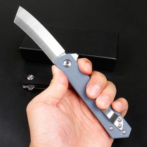 In vendita!! Coltello chiudibile Flipper 8Cr14Mov Lama Tanto satinata G10 + Manico in acciaio inossidabile Cuscinetto a sfera Coltelli tascabili EDC ad apertura rapida HH01