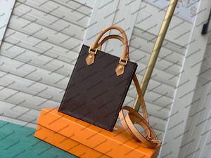 M57937 Petit Sac Plat Plat Desinger Bag Women Lady Canvas тисненный