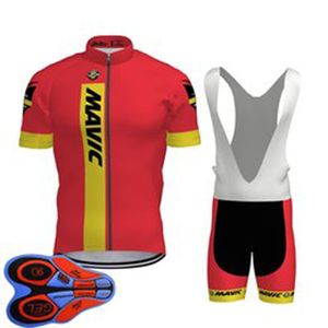 MAVIC Team Bike Cycling Short sleeve Jersey bib Shorts Set Summer Quick Dry Mens MTB Bicycle Uniform Road Racing Kits Outdoor Sportwear S21042935