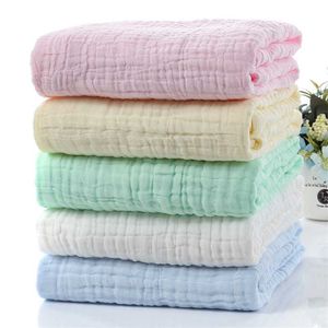 Baby Muslin Squares Diaper Swaddle Bamboo Blanket Född Wrap Blankets Bomull Manta Bebe 211105